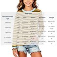 thumbnail image 2 of FSYBOA Girls Long Sleeve Shirts, Crew Neck Casual Striped Fall Kids Pullover Tops Size 11-12T, 2 of 8