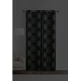 thumbnail image 3 of Mainstays Room Darkening Grommet Curtain Panel Pair, Set of 2, Medallion Dark Teal, 30"W x 84"L, 3 of 6