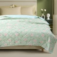 thumbnail image 5 of Honeeladyy Summer Cooler Comforter for Hot Sleepers & Night Sweats, Multicolor Flower Printed Lightweight Breathable All-Season Cooler Blanket for School Dorm Home Office (39.37x59.06in), 5 of 6