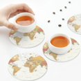 thumbnail image 5 of Kdxio World Map 1 Funny Coasters,4 Pcs Leather Coasters,Housewarming Gifts,Protect Furniture from Water Marks Scratch and Damage, 5 of 6