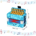 thumbnail image 2 of Uxcell Accordion 7 Keys Bass Button Accordion Mini Musical Instrument Sky Blue, 2 of 6