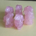 thumbnail image 5 of 30mm Hand Carved Mixed gemstom Rabbit Bunny Figurine Animal Carving (Rose Quartz), 5 of 5