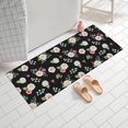 thumbnail image 2 of Pioneer Flower Floral Print Pattern Bathroom Rugs Mat, Non Slip Microfiber Bathroom Rug with Rubber Backing, Soft Mats for Bathroom Floor Tub Shower, 24"x60", 2 of 5