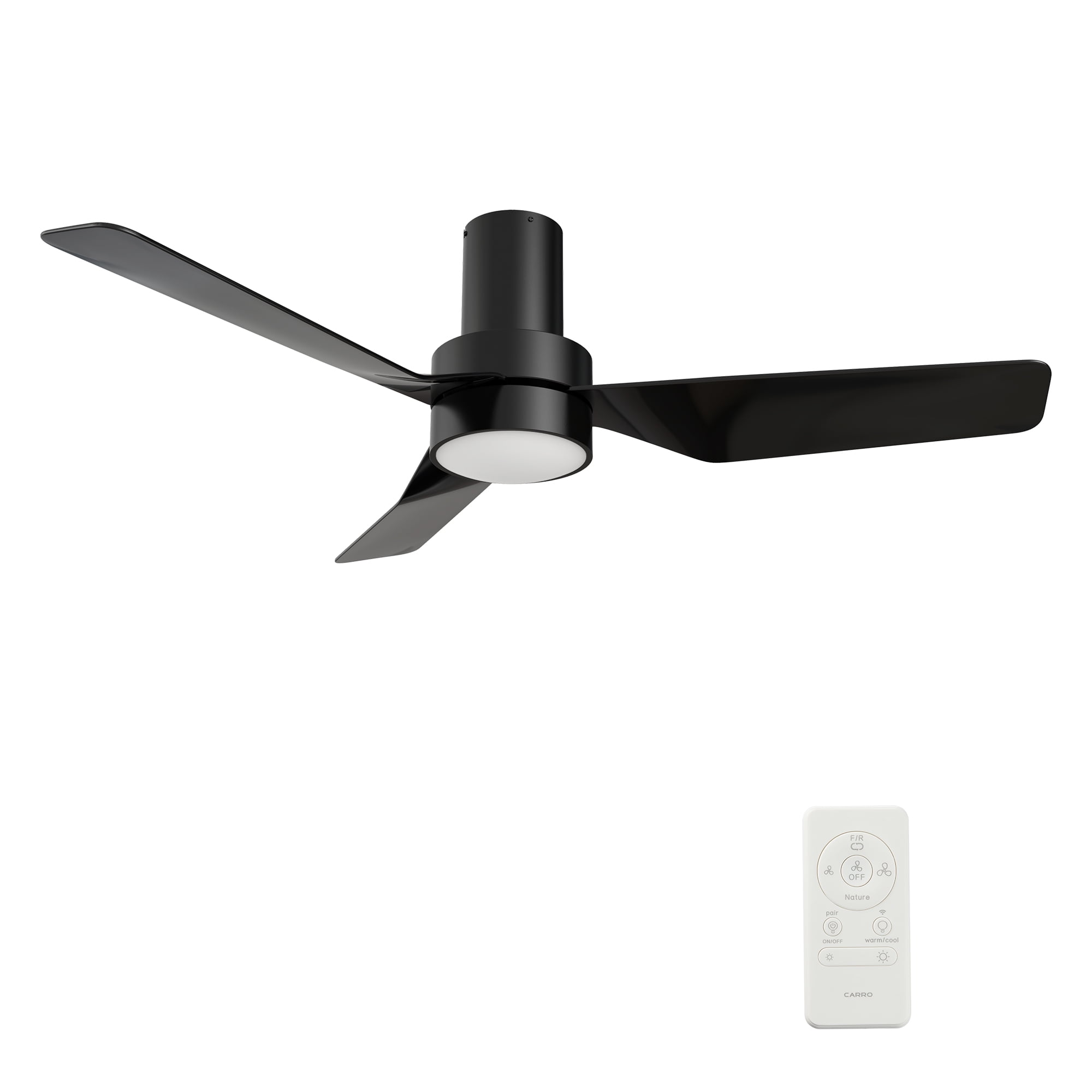 Smaair 44'' Blade Flush Mount Smart Ceiling Fan with Remote and Light for  Indoor