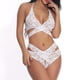 thumbnail image 5 of Conjunto de ropa interior de malla de encaje para mujer, lencería sexy, ropa de dormir, ropa de dormir, blanco, S Inevent XX000073-03, 5 of 7