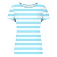 thumbnail image 4 of Xuyuer Print Fitted Pencil Top - Women's Casual Unstructured Round Neck Short Sleeve Shirt Matching Set for Office Chic Ensembles, Dinner Date Nights & Modern Separates Wardrobe Styling, 4 of 5