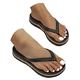 thumbnail image 3 of enyan Flip Flops for Women Women's Comfortable Summer Beach Thong Sandals for Women with Cushion Walking Arch Support Yoga Mat Indoor Outdoor Soles,Black,Size 7.5, 3 of 7