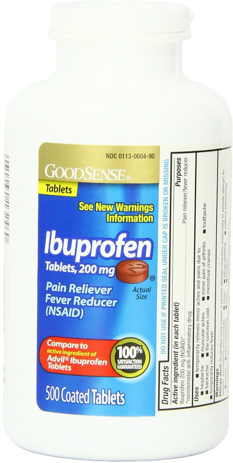 GoodSense Ibuprofen Pain Reliever/Fever Reducer Tablets, 200 mg, 500