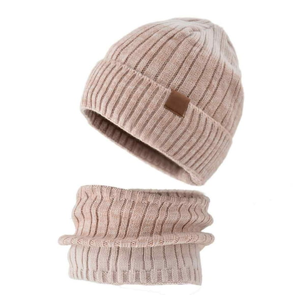 Winter Hat and Scarf Set for Ladies Women Men Beanie Hat Soft Warm Knit Hat Unisex Fleece Lined Beanie Snow Ski Hat