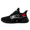 thumbnail image 2 of Coolcustomize Men's Wide Fit LOVE Heart Sneakers | Fashion Casual Running Walking Couple Shoes, Comfort Trainers, Low Top, Cushioned Sole, Lace Closure, Random Printing, Suitable for Valentine's Day, 2 of 10