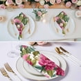thumbnail image 2 of Cloth Napkins Set of 6 - 20x20 Inches, Pink Floral Washable Reusable Table Napkins, Watercolor Flowers Leaves Plants Watercolor Soft & Absortbent Dining Napkin for Party Wedding Hotel Restaurant, 2 of 8
