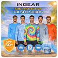 thumbnail image 6 of INGEAR Men's UPF 50+ Long Sleeve Sun Shirt, Quick-Dry UV Protection Rash Guard Salmon, XXL, 6 of 7