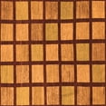thumbnail image 1 of Ahgly Company Indoor Square Checkered Orange Modern Area Rugs, 6' Square, 1 of 4