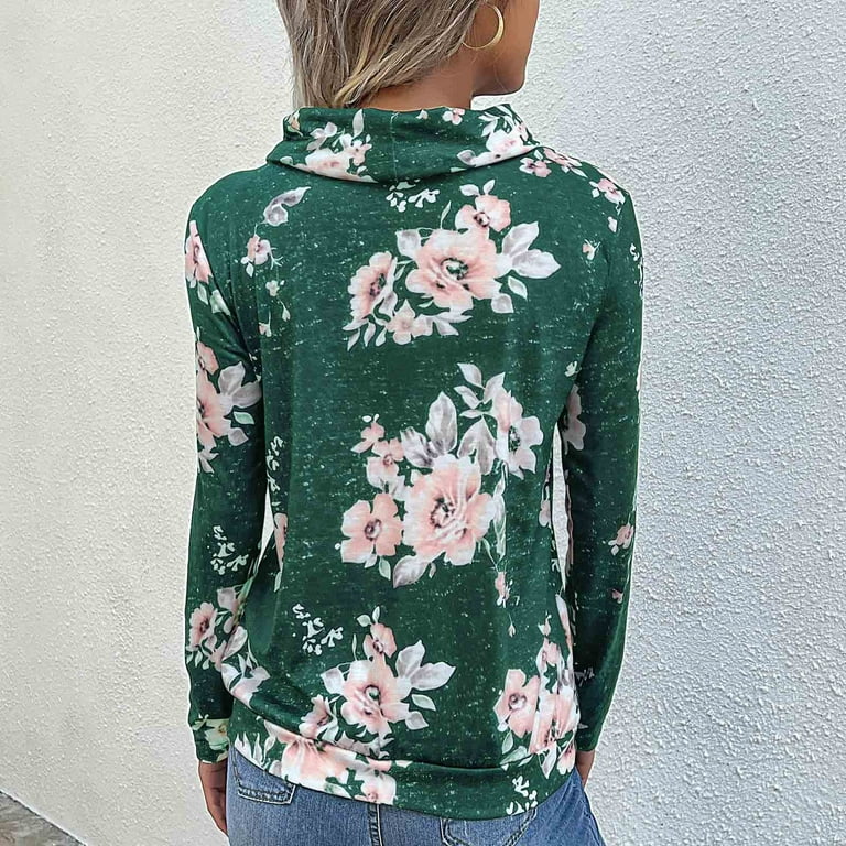 Pullover floral hotsell print hoodie
