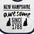 thumbnail image 4 of Inktastic New Hampshire Awesome Since 1788 Boys or Girls Baby Bib, 4 of 4