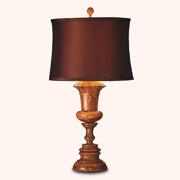 Rembrandt Home 32" Tall Marble Table Lamp "Luxon" with Linen Shade, Amber