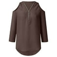 thumbnail image 3 of ZJXFGS Flowy Tops for Women Work Blouses Blouses for Women Casual Women Blouses Dressy Casual Tops for Women Trendy Womens Blouses Womens Work Tops Coffee S, 3 of 6