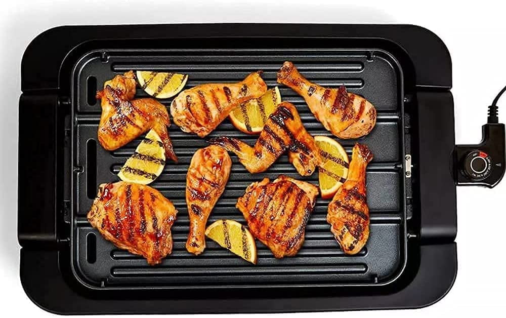  PowerXL Premium Indoor Electric Grill, Smokeless BBQ,  Multi-Purpose Countertop Griddle, Authentic Grill Marks, Dishwasher-Safe,  Non-Stick Coating, Rapid Heat: Home & Kitchen
