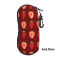 thumbnail image 3 of ZICANCN Sunglasses Soft Case, Red Strawberry Fruit Neoprene Zipper Eyeglass Case for Men Women, 3 of 9