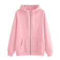 thumbnail image 4 of Summer Sweatshirts For Women No Hood Lightweight Crewneck Shirt Long Sleeve Pullover Casual Hoodless Hoodie Pink 2XL, 4 of 5