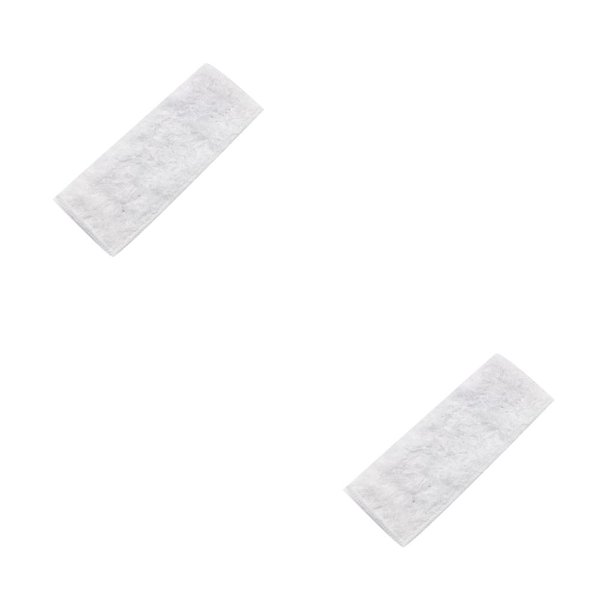Toystoory Almohadilla de trapeador de microfibra Almohadillas de limpieza de paño de trapeador lavables Blanco 7x18cm 2Conjunto
