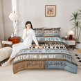 thumbnail image 4 of Feelyou Lodge Cabin Men Bedding Comforter Set, Vintage Old Barn Door Twin Comforter Sets, Rustic Farmhouse Theme Reversible Bedding Set, Ultra Soft Bedroom Decor, 2pcs, 4 of 8
