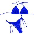 thumbnail image 4 of 2 Piece Triangle Swimsuit for Women Sexy Halter Bikini String Tie Side Swimwear Simple Comfy Bathing Suit, 4 of 5