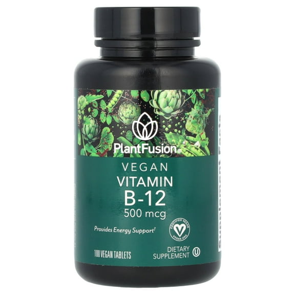 PlantFusion - Vegan Vitamin B-12 500 mcg. - 100 Tablets