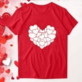 thumbnail image 5 of BLVB Valentines Shirts for Women Cute Love Heart Shirt Valentine T Shirt Red Short Sleeve Crewneck Casual Gift Tops, 5 of 7