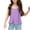 Purple, variant on qolati Girls Tank Tops Sleeveless Spaghetti Strap T-Shirt Casual Solid Color Vest Blouse Dressy Casual Summer Shirts