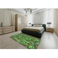 thumbnail image 4 of Ahgly Company Indoor Square Patterned Pea Green Area Rugs, 4' Square, 4 of 6