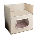 thumbnail image 1 of Maison pour Chat Semi-Fermée Détachable et Lavable pour Quatre Saisons, Lit Sûr et Douillet pour Chatons, Fonctions Multiples, Usage Intérieur et Extérieur, 1 of 8