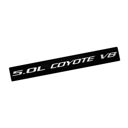 2011-2017 Ford Mustang GT & F150 5.0 Coyote V8 Black & Silver Emblem, Best used on 2011+ Ford vehicles with a 5.0 Coyote engine By