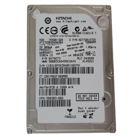 627731-001 Hewlett-Packard 320Gb 7200Rpm 2.5 Inch Hard Drive