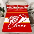 thumbnail image 2 of Homewish Girly Dreamy Dance 3pcs Twin Sheet Sets For Female Men Teens,Cheer Team Twin Fitted Sheet,Sport Theme Breathable Flat Sheet,Breathable Home Decor, 2 of 7
