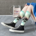 thumbnail image 5 of Rocae Tropical Summer Palm for Novelty Casual compression Socks For Women Men Contrast Color Stockings, 5 of 6