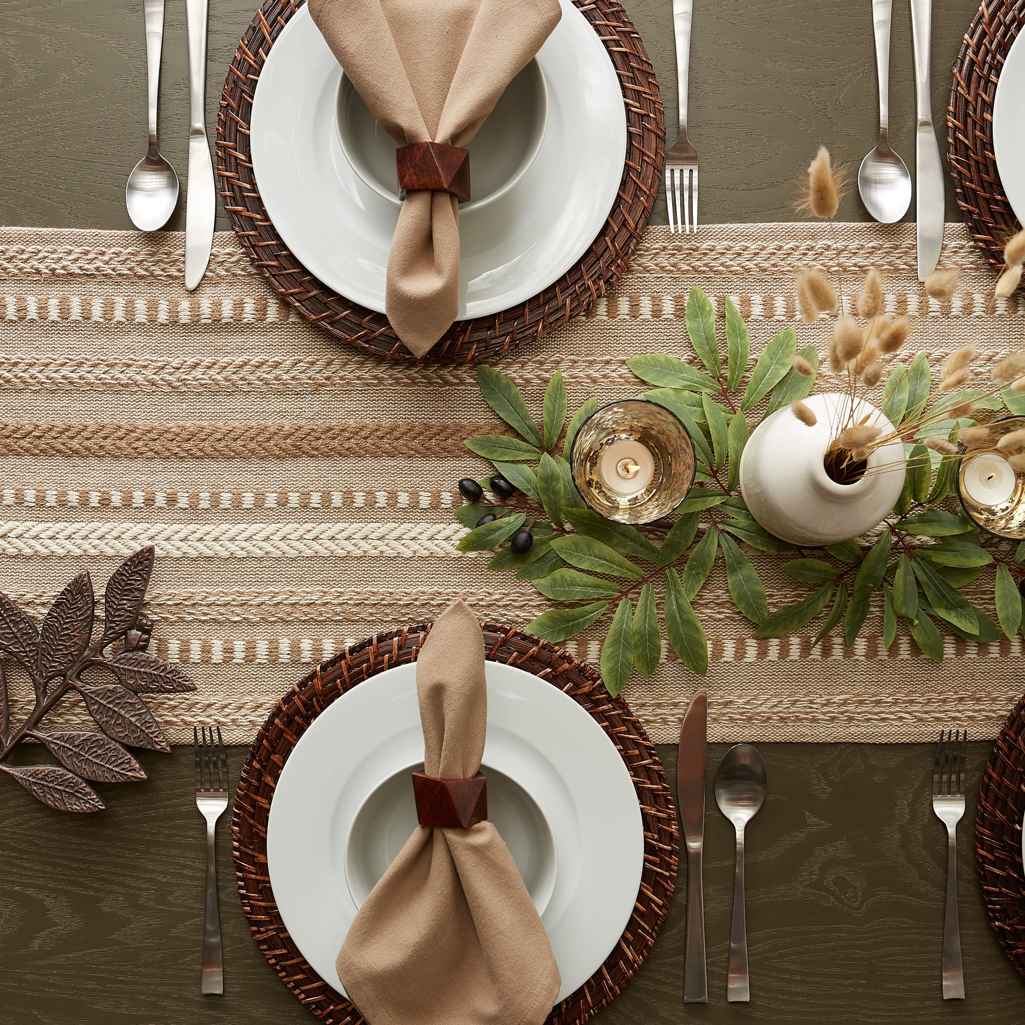 DII Braided Stripe Table Runner - Thumbnail 4
