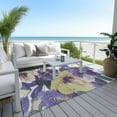 thumbnail image 6 of Addison Rugs Chantille Indoor/Outdoor Transitional Floral Purple Washable Rectangle Rug, 5' x 7'6", 6 of 6