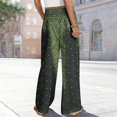 thumbnail image 4 of kaondbfi Dress Pants Women Petite High Waisted Wide Leg Summer Beach Vacation Women's Pants Casual Trousers, 4 of 8