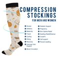 thumbnail image 2 of FORMRS Womens Knee High Socks Casual Long Thick Travel Daily Wear, 1 Pair, Beige Fall Pumpkin, 2 of 6