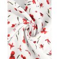 thumbnail image 5 of BluDe GaEstampado Floral ManAcampanaOjo De CerraduTalGrande PaMujer blanco rojo 4XL, 5 of 5