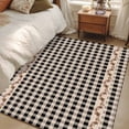 thumbnail image 5 of Country Black Buffalo Plaid Area Rugs 4x6 ft Retro Star Berries Vine Linen Texture Washable Rug Non Slip Indoor Carpet Absorbent Floor Mat for Living Room Bedroom Dining Room, 5 of 9