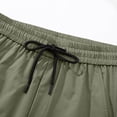 thumbnail image 3 of Mens's Baggy Cargo Pants Solid Color Breathable Elastic Waist Casual Workout Pants Drawstring Zipper Pocket Loose Fit Athletic Pants, 3 of 7