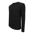 thumbnail image 3 of Playera George Talla CH Cuello Redondo Manga Larga Lisa Negra, 3 of 4