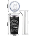 thumbnail image 3 of Boss Gift for Women Men Tumbler Cup with Lid and Straw Funny Christmas Birthday Appreciation Gifts Coffee Cup 20 oz Double Wall Vacuum Insulated Stainless Steel Travel Mug Tumbler, 3 of 6