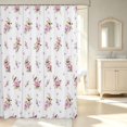 thumbnail image 2 of Erosebridal Graceful Bird Animals Shower Curtain 72Wx84L,Transitional Flower Bathroom Shower Curtain,White Pink, 2 of 5