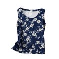 thumbnail image 4 of ClodeEU Women's Summer Printed Crewneck Tank Top ,Trendy Relaxed Fit Sleeveless Vest Multicolor 03,Womens Plus XXL, 4 of 4