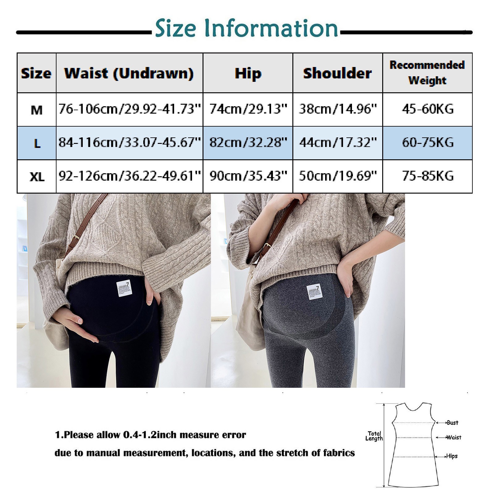 Maternity Pants Comfortable Stretch Over Bump Women Pregnancy Casual ...