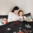 thumbnail image 5 of Homewish Teens Cartoon Snowman Dog Full Size Comforter Sets 3-Piece,Merry Christmas Bedding Comforter Set,Geometric Plaid Lightweight Bedding Sets,Luxury Bedroom Decor,Reversible, 5 of 8