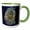 Green/White, variant on 3drose, Griffin - Winged Mythical Fantasy Creature with Crest, 11oz Mug